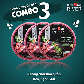 Combo 3 Túi Bánh Tráng Củ Dền MeKong River 22cm 300g