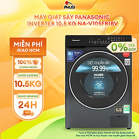 Mua Máy Giặt Cửa Trước Panasonic 10 5 Kg NA-V105FR1BV (Đen) - Diệt khuẩn đến 99.99% - Tính năng sấy tiện ích - Hàng Chính Hãng - Giao Toàn Quốc