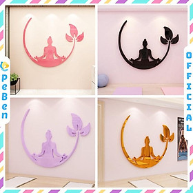 Tranh dán tường mica 3d decor khổ lớn trang trí phòng tập yoga viện thẩm mỹ