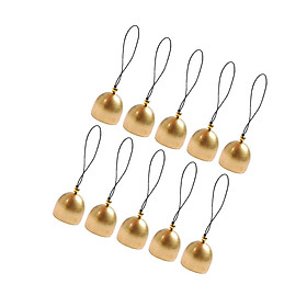 10Pcs Brass Mini Bell Vintage Style Wind Chime Charms with Bell