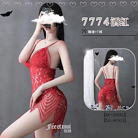 Váy ngủ ren dây ngực cực sexy- Hàng sẵn T171
