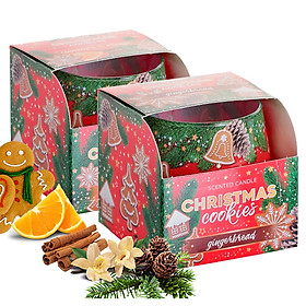 Mua Combo 2 ly nến thơm Bartek nhập khẩu Châu Âu Christmas Cookies 100g - bánh gừng  cam  quế