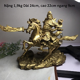 Tượng Quan công cưỡi xích thố bằng đồng MS760