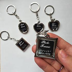 Móc chìa khóa khung ảnh bằng kim loại - Hình vuông