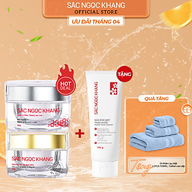 Bộ kem dưỡng ngày và đêm: Kem ban ngày 5 trong 1 (30ml) + Kem ban đêm (30g) giúp dưỡng ẩm, nâng tông, sáng da, làm mờ vết thâm, sạm, nám