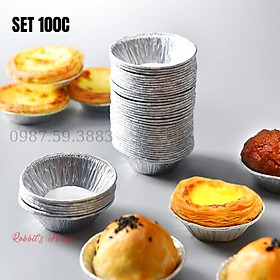 Mua Set 100 Đế Cốc Chén Khuôn giấy bạc nướng thực phẩm  nướng bánh  nướng hàu