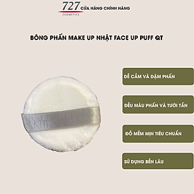 Mút Bông Dặm Phấn Trang Điểm trắng đẹp mềm mịn, bám phấn tốt Nhật Face up Puff QT