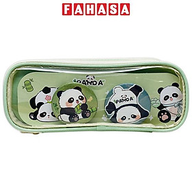 Bóp Viết Vải Kèm Huy Hiệu Panda - Yipin 17942 - Màu Xanh Lá
