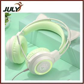 Mua Tai nghe chơi game có dây SY-G35 thiết kế tai mèo dễ thương trang bị đèn led RGB cực đẹp dành cho các nữ game thủ - JL