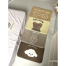 Thảm lau chân Gấu siêu thấm nước phong cách Hàn Quốc