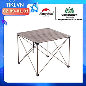 Bàn dã ngoại cắm trại Naturehike campoutvn xếp gấp gọn NH16Z016 du lịch khung nhôm nhẹ bề mặt chắc chắn A104