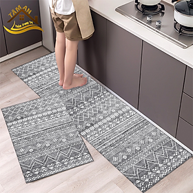 Mua Set hai  Thảm bếp  lót bếp lau chân Họa Tiết Thổ Cẩm Chống Trơn Trượt Tốt   Kích thước 40x60cm và 40x120cm