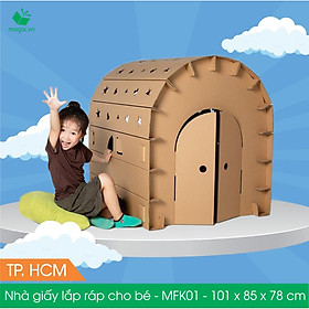 MFK01 - 100x84x78 cm - Nhà giấy carton lắp ráp cho bé