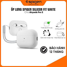 Mua Ốp Spigen Silicone Fit Black cho Airpod Pro 2 - Thiết kế chính xác  chống sốc  móc khoá tiện lợi - Hàng Chính Hãng