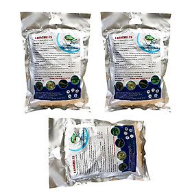 Combo 3 gói Men vi sinh xử lý nước ao hồ Cá Tôm - LASACHU. Làm trong nước, sạch nhớt đáy. Khử mùi hôi, chặn khí độc (NH3, N, NO2, H2S). Ức chế vi khuẩn gây hại. HSD: 2 năm
