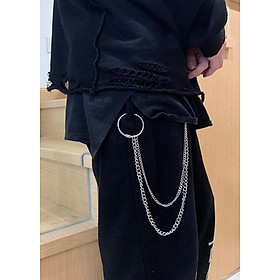 Dây đeo quần titan không gỉ 2 lớp thời trang nam nữ unisex