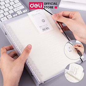 Sổ Còng Sổ Tay A5 B5 Bìa Nhựa Cứng 120 200 Trang Có Thể Thay Lõi Sổ Ruột Sổ Nhiều Size Deli - Phù Hợp Làm Sổ Kế Hoạch Planner, Nhật Kí, Tập Vở Ghi Chép Bullet Journal - HA560 EN204
