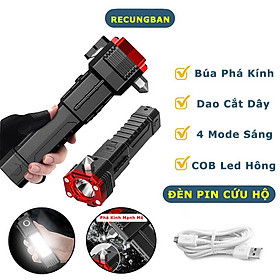 Mua Đèn pin cầm tay đa năng có búa phá kính ô tô  dao cắt dây  đèn cứu hộ thoát hiểm khẩn cấp cho xe hơi