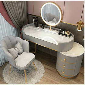 Mua Bàn trang điểm nhập khẩu kèm ghế  gương đèn led