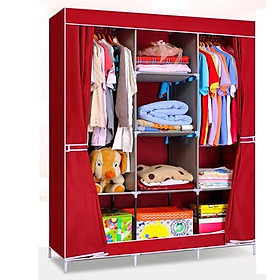 Mua Tủ vải cao cấp đựng quần áo 3 buồng 8 ngăn cỡ lớn
