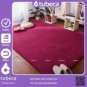 Mua Thảm Lông Cừu Trải Sàn Phòng Ngủ | Màu Đỏ Vang | Thảm Cao Cấp | Dày Dặn | Cực Êm | 2m  x 1m6 | TUBECA