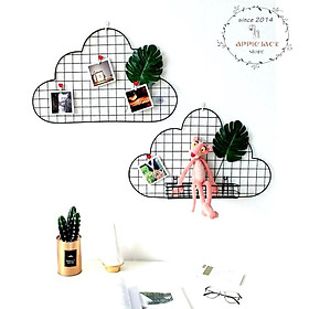 Mua Lưới sắt hình đám mây siêu kute - decor treo ảnh (LS2) - Tặng kèm móc treo