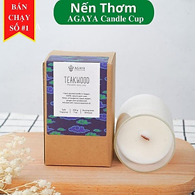 Mua Nến thơm cá tính mạnh mẽ AGAYA Candle Cup hương cam bergamot  tiêu đen  gừng và trầm hương - Mùi TEAKWOOD