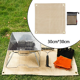 Fireproof Fire Pit Mat, Portable Fire Blanket Protective Pad Flame Retardant Heat Insulation Stove Floor Grill Mat for Patio Lawn Outdoor Camping BBQ