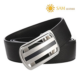 Dây Nịt Nam SAM Leather SFDN117 - Thắt Lưng Nam Da Bò Cao Cấp/ Mặt Khoá Thắt Lưng Inox Không Gỉ, Men's belts
