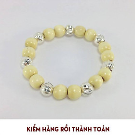 Vòng dâu tằm 7 và 9 bi bạc cho bé