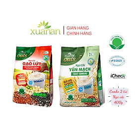 Combo Ngũ Cốc Gạo Lứt No Sugar đường ăn kiêng 400G + Ngũ Cốc Yến Mạch ít