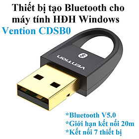 Mua Thiết bị tạo bluetooth cho máy tính USB Bluetooth V5.0 kết nối đa thiết bị Vention CDSB0 - Hàng chính hãng