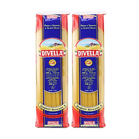 Combo 2 Mì Ý Sợi Tròn Spaghetti Divella Số 8 500gr 