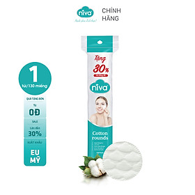 Túi 130 Miếng Bông Tẩy Trang Tròn NIVA Cao Cấp Cz2