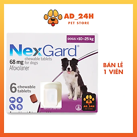 1 Viên nhai NEXGARD (10-25 kgs) tri ve rận, bọ chét cho chó