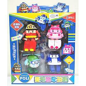 Đồ chơi trẻ em Đội bay siêu đẳng Robocar Poli và những người bạn - Bộ 4 con