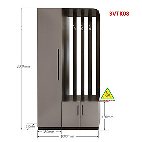 VÁCH NGĂN PHÒNG KHÁCH, NHÀ BẾP, VÁCH NGĂN PHÒNG 3VTK08 - NỘI THẤT LẮP RÁP VIỄN ĐÔNG