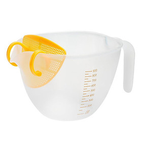 Filter Measuring Cup with Scale Egg Beater Bowl for Home Kitchen Room