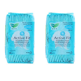 Combo 2 Băng Vệ Sinh Laurier Active Fit Siêu Mỏng Không Hương - 40 Miếng