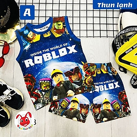 Đồ bộ thun lạnh cho bé trai Roblox từ 10-46kg - giặt không vỡ hình