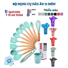 Bộ dụng cụ nhà bếp 11 món cán gỗ