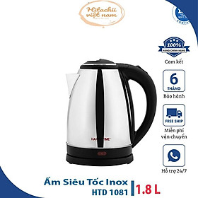 Mua Ấm Siêu Tốc Đun Nước Inox Sunhouse Happy time HTD1081 - Dung tích 1.8L Chất Liệu Inox Cao Cấp  Bình Siêu Tốc Đun Nước
