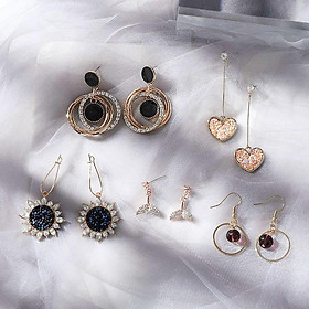 Set bông tai phong cách đối xứng