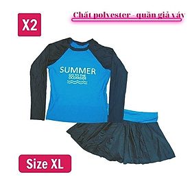 Đồ bơi bé gái tay dài đáng yêu 45-60kg