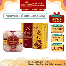 Yến Khánh Hòa - Nguyên Tổ Rút Lông [Hộp 50g] - Đệ Nhất Yến Đảo - Tăng cường sức đề kháng - Bổ phổi - Hỗ trợ điều trị ung thư - Điều hòa huyết áp - Cải thiện giấc ngủ - Bổ khí dưỡng nhan - Tăng cường sinh lực nam nữ