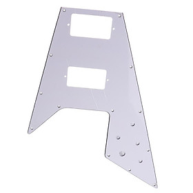 White Electric Guitar Pickguard Scratch Plate for Fender Strat Tele Replacement