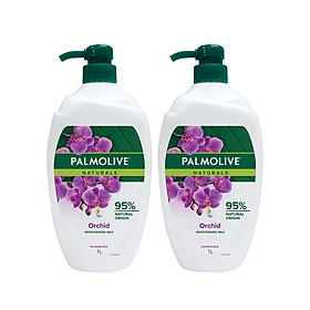 Bộ 2 Sữa tắm Palmolive mịn màng quyến rũ 100% chiết xuất từ phong lan 1 Lít/ chai