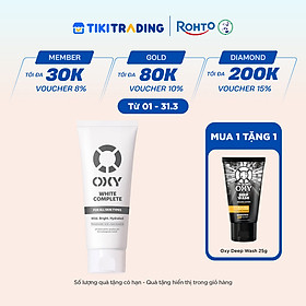 Sữa rửa mặt cho nam OXY sạch dịu nhẹ, sáng da OXY White Complete 100g
