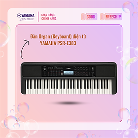 Đàn Organ (Keyboard) điện tử YAMAHA PSR-E383 - Phiên bản tiêu chuẩn dành cho người mới bắt đầu với chức năng tự học, bàn phím cảm ứng lực (Touch response),bảo hành chính hãng 12 tháng