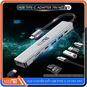 Mua Hub Chuyển Đổi USB Type C HT SYS 7 in 1 To HDMI  USB 3.0  SD  TF  USB C  PD 100W - Hàng Chính Hãng